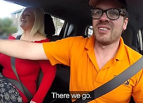 Huge heart of hearts grown up bangs instructor in car