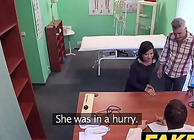 Fake hospital czech doctor cums depart from horny cheating wifes tight pussy