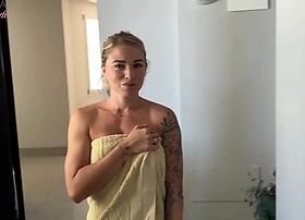 My Neighbour Catches Me Jerking Off and Decides to Take It in Her Mouth