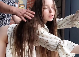 My stepsister doesn't mind fucking on the floor.